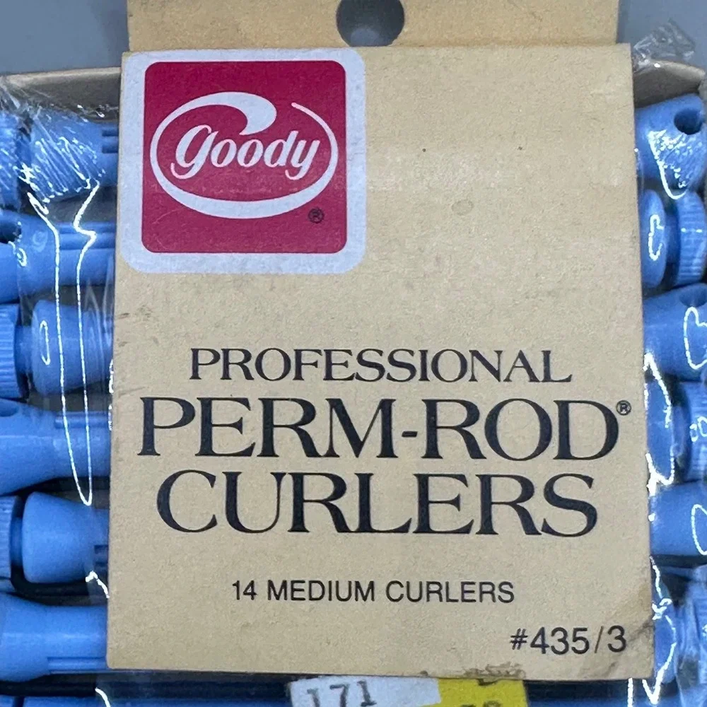 Goody Perm-Rod Curlers Medium Blue 1982‎ VTG 28pc Lot 2-Pack #435/3 NOS Sealed